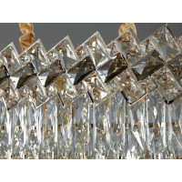 Унікальна підвісна кришталева люстра овальної форми,12 ламп, золото Diasha 6309-800x300SGD