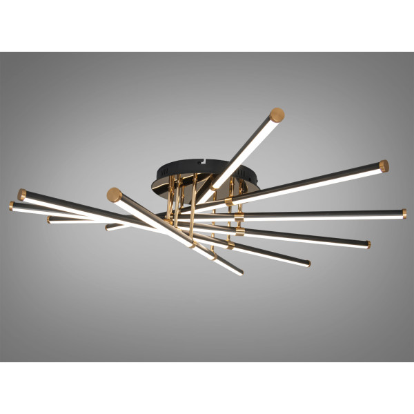 Стельова світлодіодна люстра MX7805 біла 75W три акрилові кільця Diasha SX8259/6BK