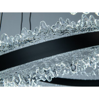 Люстра LED підвісна чорна 140Вт пульт до 25м² Diasha D8751-600+400BK