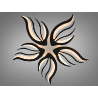 Стельова LED люстра 150 Вт хром з пультом до 25 м2 Diasha 2527/5BKLED3colordimmer