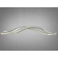 LED підвісна люстра 100Вт золото з пультом Diasha D8947/1200-2FGD