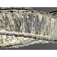 Інноваційна кришталева світлодіодна люстра на тросах, 110 Вт, хром Diasha 562/600+400CH