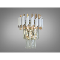 Бра современное настенное на 2 лампы Diasha 201202/250WH+S-gold
