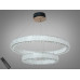 LED підвісна люстра 2 кільця золото 142Вт пульт Diasha 662/800+500GD