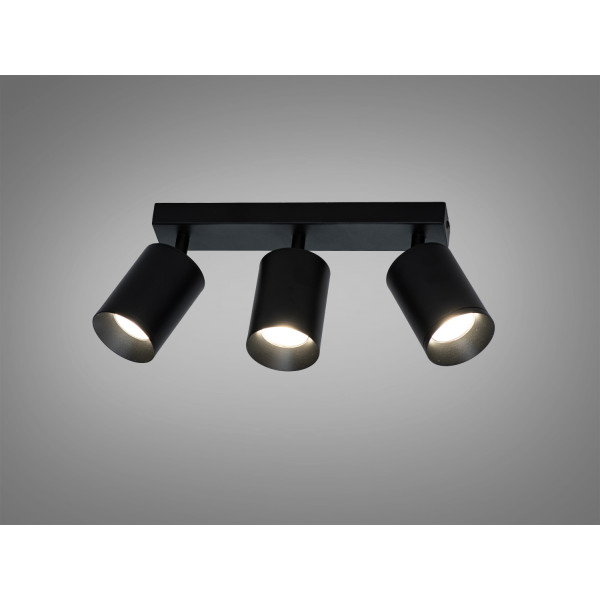 Накладний чорний циліндричний точковий світильник направленого світла Diasha PB-3