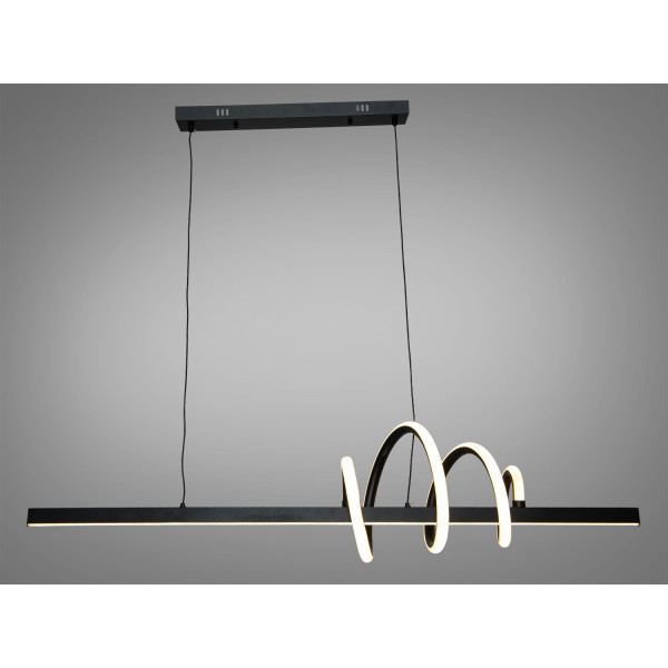 Інноваційна лінійна світлодіодна люстра для кабінету, 40W, люстра Diasha 2361-120BK