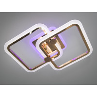 Стельова світлодіодна люстра з пультом, димером, 50W, золото Diasha A8208/2GLED3colordimmer