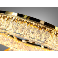 Підвісна люстра Diasha золото LED 54W 2 кільця Diasha 1712/500+300G