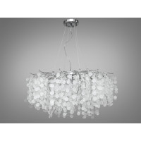 Дизайнерська кришталева люстра Гліцинія на 10 ламп, срібного кольору Diasha 602-800CH Дизайнерська кришталева люстра Гліцинія на 10 ламп, срібного кольору Diasha 602-800CH