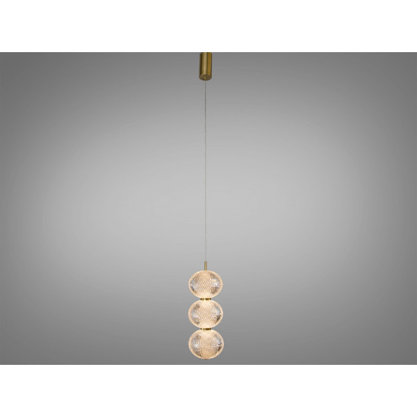 Світлодіодна люстра підвіс золото 8 Вт 4100K Diasha D221205-3