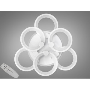 Сучасна стельова люстра з пультом, дімером, підсвічуванням, 115W Diasha 8022/3+3WHLED3colordimmer