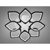 Світлодіодна люстра смарт світильник з пультом, 130W, чорна Diasha S8073/4+4BKLED3colordimmer