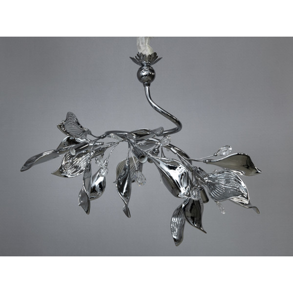 Підвісна люстра з керамічними елементами, 6 ламп, хром Diasha 7229-6PHR