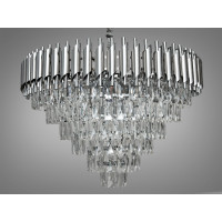 Люстра в зал хрустальная 15 ламп Diasha 9001-750CH+CH