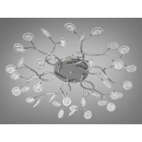 Декоративная люстра в зал 42 лампочкии, хром сатин Diasha X890-42CSL