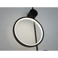 Стильний світлодіодний настінний світильник, 28Вт, чорний Diasha F3767BK