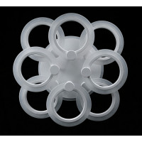 Люстра в зал или спальню светодиодная современная Splendid-Ray 2850174/4+4+A LED (WHITE)