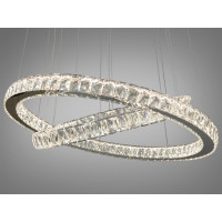 Хрустальная светодиодная люстра 75 Вт, хром Diasha 7206-9A/750+580HR