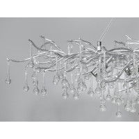 Вишукана новинка, кришталева люстра витягнутої форми Батавські слізки Diasha 607-L1500CH
