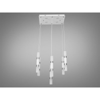 Світлодіодна люстра Diasha 1015-6CR+WH хром білий 48W підвіс Diasha 1015/6CR+WH
