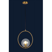 Люстра светильник со стеклянным плафоном Levistella 9163615-1 BRZ+CL