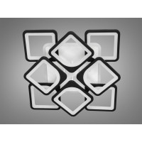 Люстра потолочная светодиодная с пультом Diasha S8060/4+4BK LED 3color dimmer 