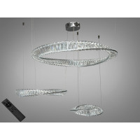 Хрустальная светодиодная люстра 180 Вт, хром Diasha 548A/800+600+400CH Хрустальная светодиодная люстра 180 Вт, хром Diasha 548A/800+600+400CH