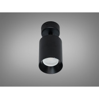 Накладний чорний циліндричний точковий світильник направленого світла Diasha PB-1