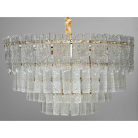Хрустальная люстра в зал 9 ламп до 35 квадратов золото Diasha 303-550SG