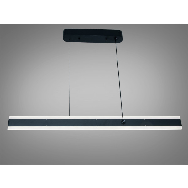 Лінійна світлодіодна люстра підвіс для ресторанів, 50W, сіра Diasha XH1003/1000BK