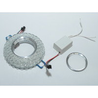 Точковий світильник Diasha R-7060WLED білий з LED підсвічуванням Diasha 7060WH+LED