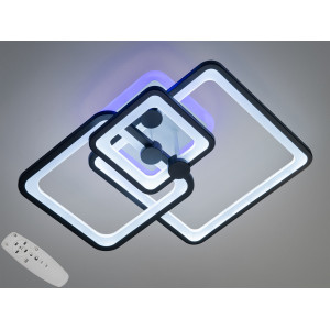 Стельова світлодіодна люстра з пультом, димером, підсвіткою, 70W, біла Diasha 8208/3BKLED3colordimmer