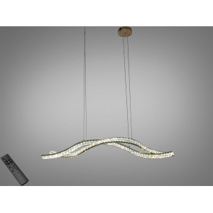 LED підвісна люстра 100Вт золото з пультом Diasha D8947/1200-2FGD