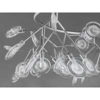 Люстра декоративная  45 лампочки, хром сатин Diasha Y887-45CSL