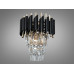 Настінне бра кришталеве Серія 1013 чорний та золото 2 лампи Diasha N9001-2W-BK+SGD