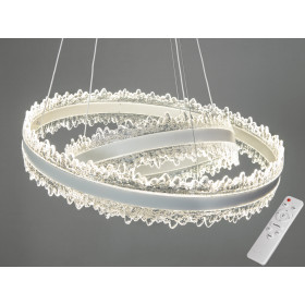 Люстра підвісна Diasha чорна кільця LED 140W Diasha D8751-600+400WH