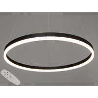 Чорна підвісна світлодіодна люстра на тросах з пультом, дімером, 42W Diasha D8174-600BKdimmer