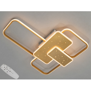 Стельова світлодіодна люстра кільця з пультом, 35Вт, білий+чорний Diasha 2449Gdimmer