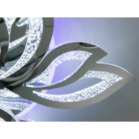 Стельова декоративна лед люстра з комбінованим освітленням, 140W, хром Diasha 2455/6+3HRLED3colordimmer