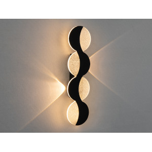 Цікавий світлодіодний настінний світильник, 25 Вт, чорний Diasha 9091/400BK