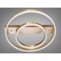 Стельова LED люстра чорна 60W пульт димер 2 кільця Diasha 2537Gdimmer