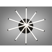 Стельова світлодіодна люстра чорна 70W 5 модулів Diasha SX813/5BK