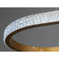 Розкішна підвісна світлодіодна люстра з пультом, 50W, золото Diasha D2489-900x300G