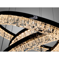 Люстра підвісна Diasha чорна 125Вт 3 кільця Diasha 1713/500+400+300BK