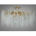 Стельова, стильна, дизайнерська кришталева люстра "Гліцинія" на 9 ламп, хром Diasha A605-800GD