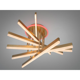 Стельова світлодіодна люстра з димером 140W Diasha 7010GLED3colordimmer
