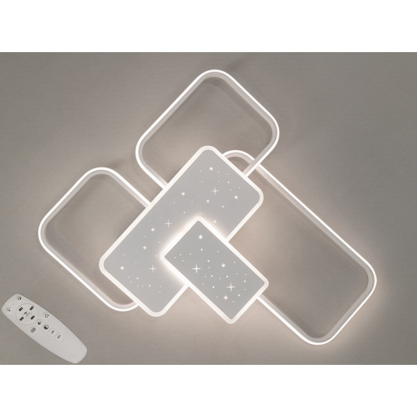 Стельова світлодіодна люстра кільця з пультом, 35Вт, білий+чорний Diasha 2449WHdimmer Стельова світлодіодна люстра кільця з пультом, 35Вт, білий+чорний Diasha 2449WHdimmer