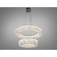 Підвісна кришталева світлодіодна люстра 85Вт хром Diasha 505-600+400CH