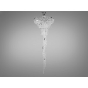 Хрустальная люстра для высоких потолков 13 ламп, хром Diasha FH012/600x1800HR
