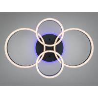 Люстра Diasha Rings чорна LED 4 кільця димер Diasha 2542BKLED3colordimmer